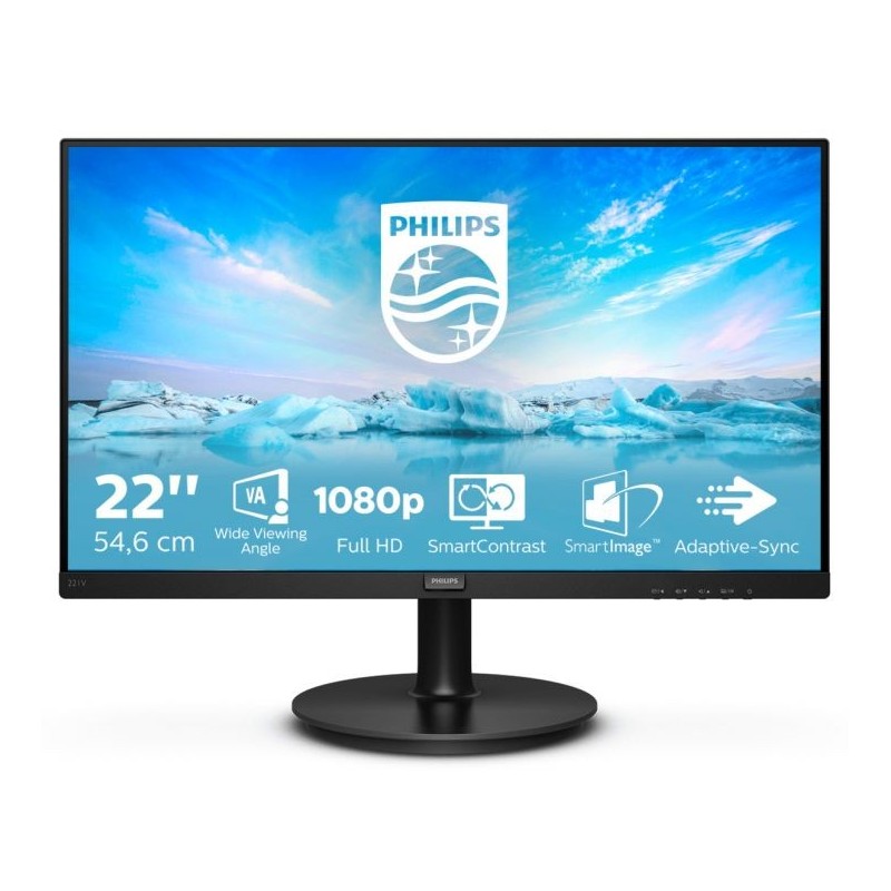 MON 21,5"VA VGA HDMI VESA MM PHILIPS 221V8A/00 16:9 4000:1 4MS