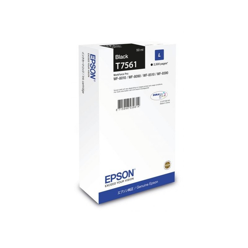 INK EPSON T7561 NERO PER WORKFORCE WF 8090 2.500PG