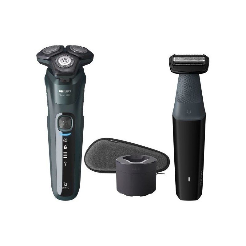 PHILIPS RASOIO BUNDLE S5000 + DEPIL ATORE CORPO FLEX 5 DIREZIONI