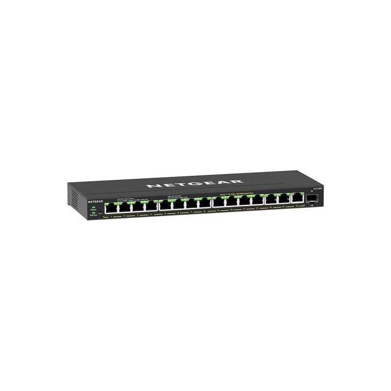 SWITCH 16P GIGABIT ETH POE+ 180W +1 PSFP