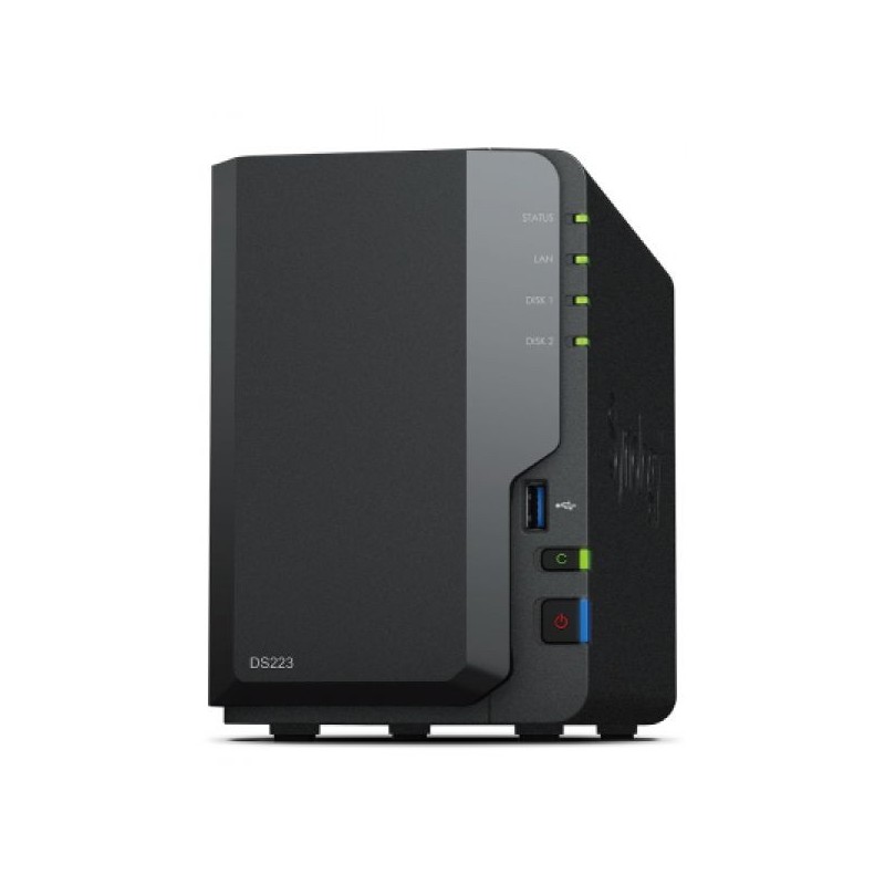 NAS SYNOLOGY DS223 2HD 3.5"/2.5" DD R4 2GB-2X1GBE-3USB3.2