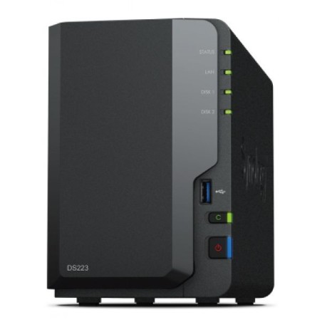 NAS SYNOLOGY DS223 2HD 3.5"/2.5" DD R4 2GB-2X1GBE-3USB3.2