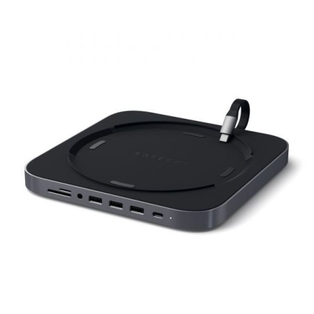 SUPPORTO STAND ALLUM. & HUB MACMINI HUB USB-C/SDCARD/USB3/JACK SATECHI