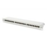 PATCH PANEL 24 PORTE SCHERMATO CAT.6 8 POLI RACK 19" BIANCO