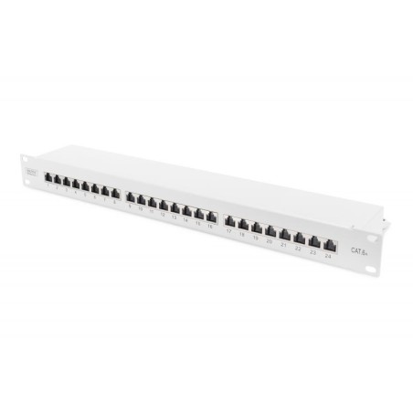 PATCH PANEL 24 PORTE SCHERMATO UTP CAT.6A 8 POLI RACK 19" BIANCO