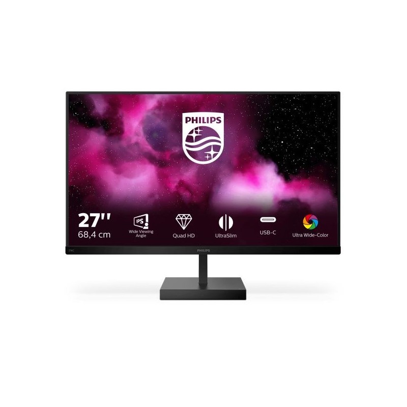 MON 27"IPS 2K QHD HDMI USC C FRAME LESS 276C8/00 EXTRASLIM