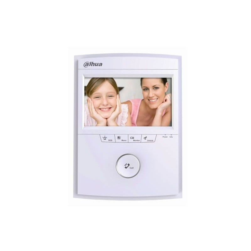 VIDEOCITOFONO UNIT&-192, INTERNA 7" BIANCO/SILVER IP