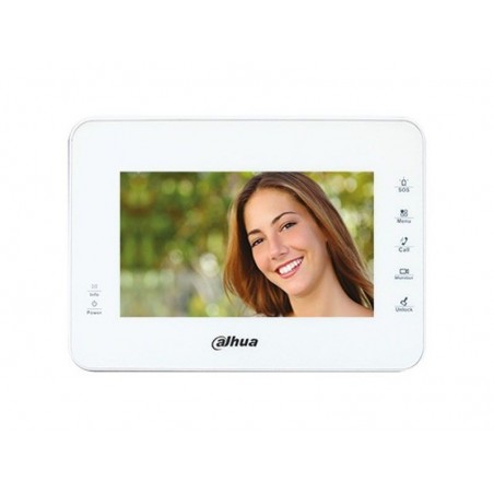 VIDEOCITOFONO UNIT&-192, INTERNA 7" BIANCO VETRO/PLASTICA IP